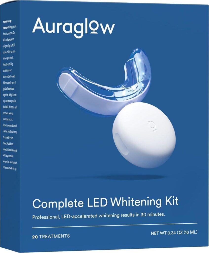 Best Teeth Whitening Kit – Auraglow LED Light & Gel Review