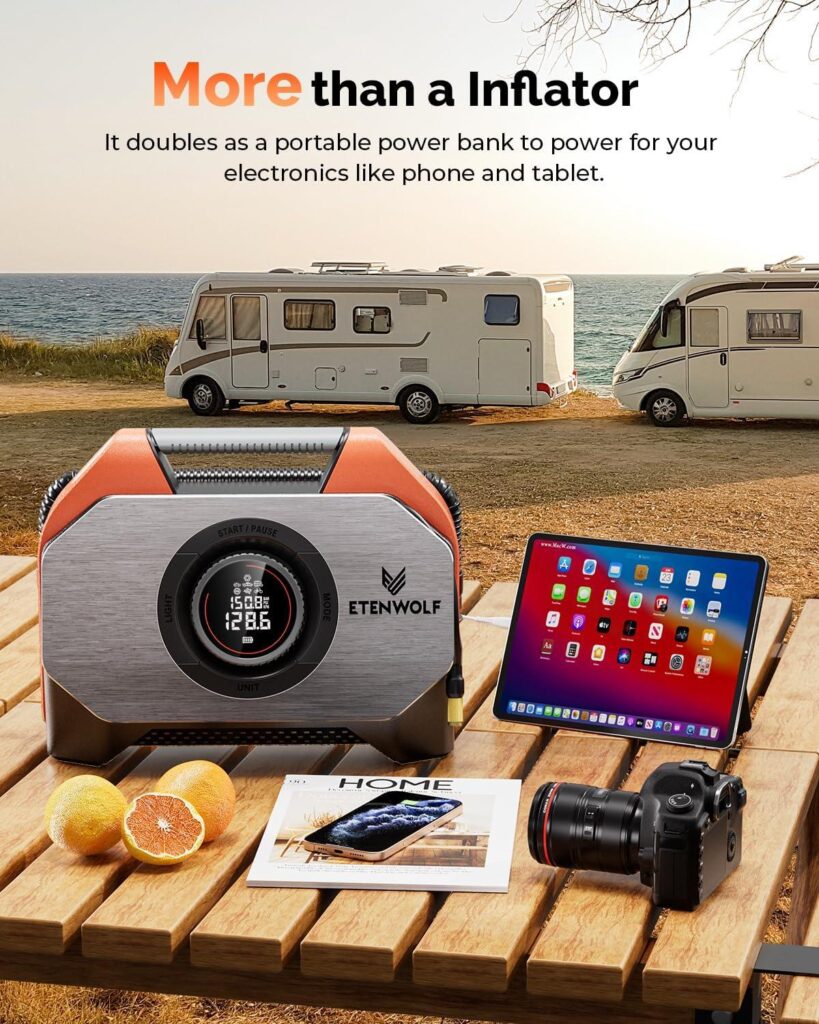 Best Tire Inflator – ETENWOLF VORTEX S6 Portable Air Compressor Review