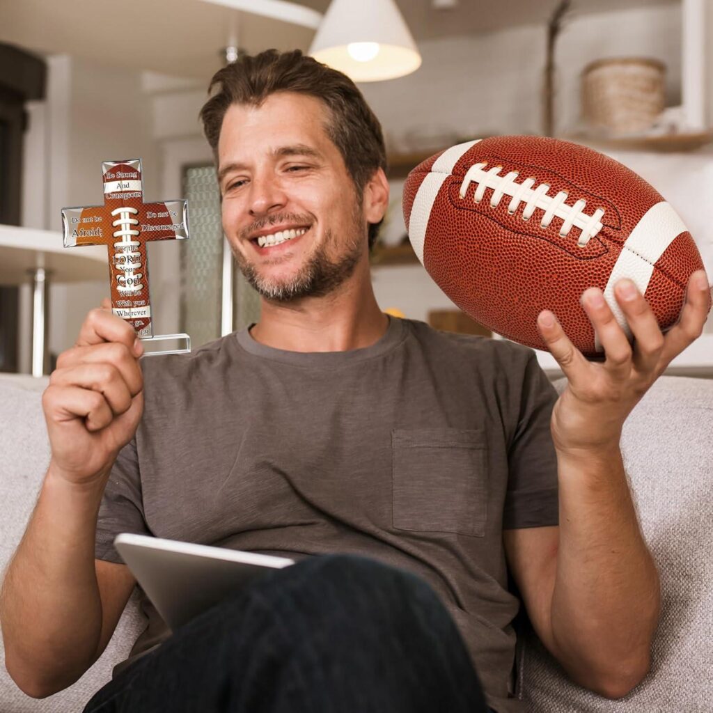 Best Religious Gift – Seeloowy Football Cross with Bible Verse Review