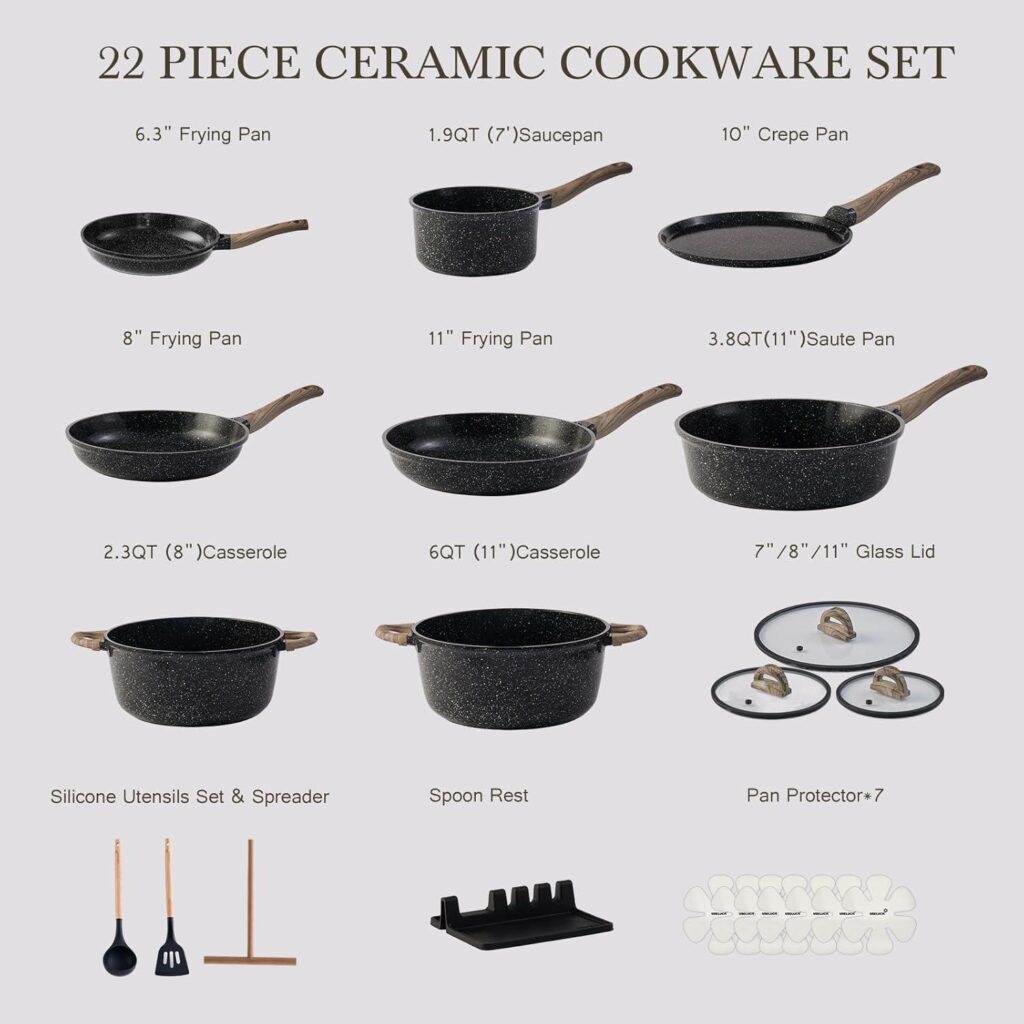 Best Cookware – Ceramic Cookware Set 22 Piece Nonstick Review