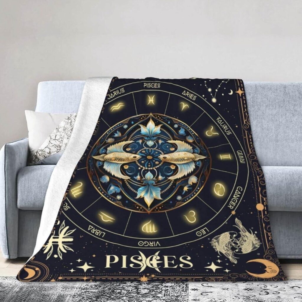 Best Cozy Blanket – Pisces Zodiac Blanket for Kids, Astrology Design Review