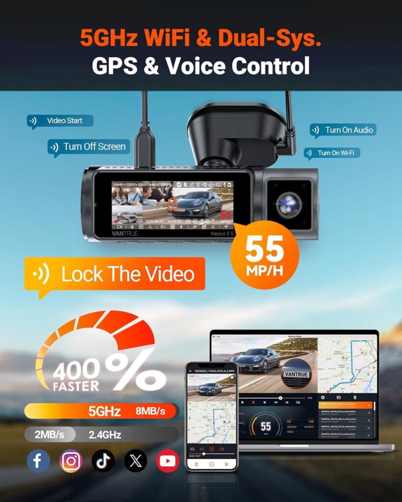Best Dash Cam – Vantrue N5S 360 Degree 2.7K Dash Cam Review