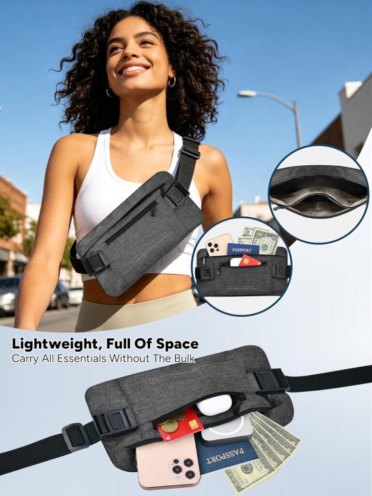 Best Travel Money Belt – Hidden Wallet, RFID Blocking, 2 Zippers Review