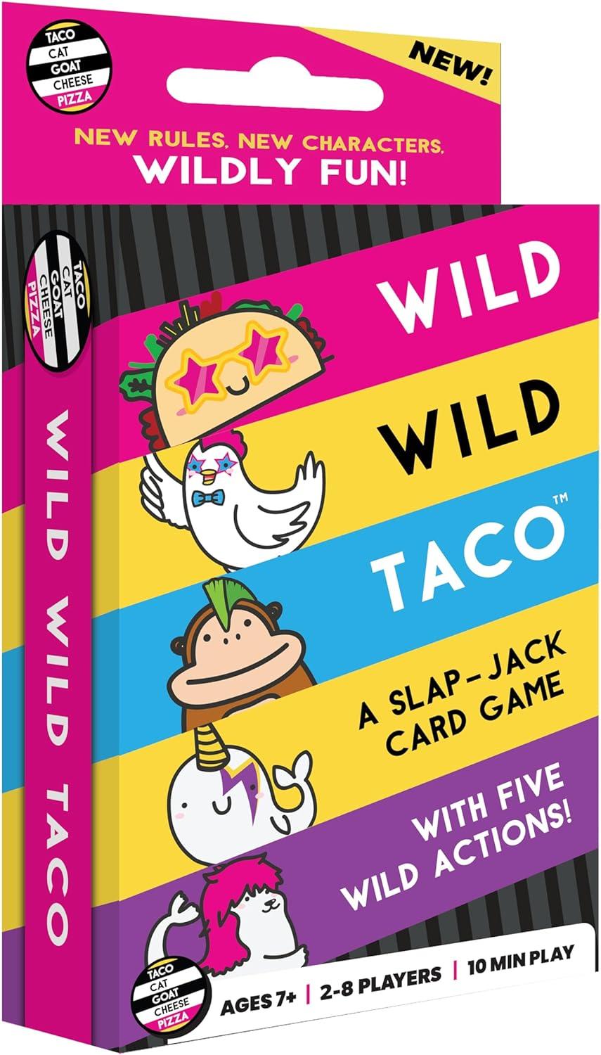 Wild, Wild Taco: Slap-Jack Game Compared vs. Party Games - Surprising Humor, 10-Min Play, Family-Friendly Gift for Kids 7+