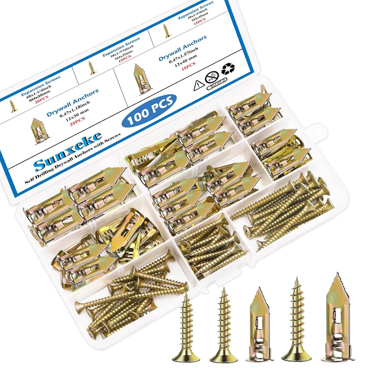 Drywall Anchors Showdown: 2 Sizes, 3 Screws, 2025 Tested for 66LB…