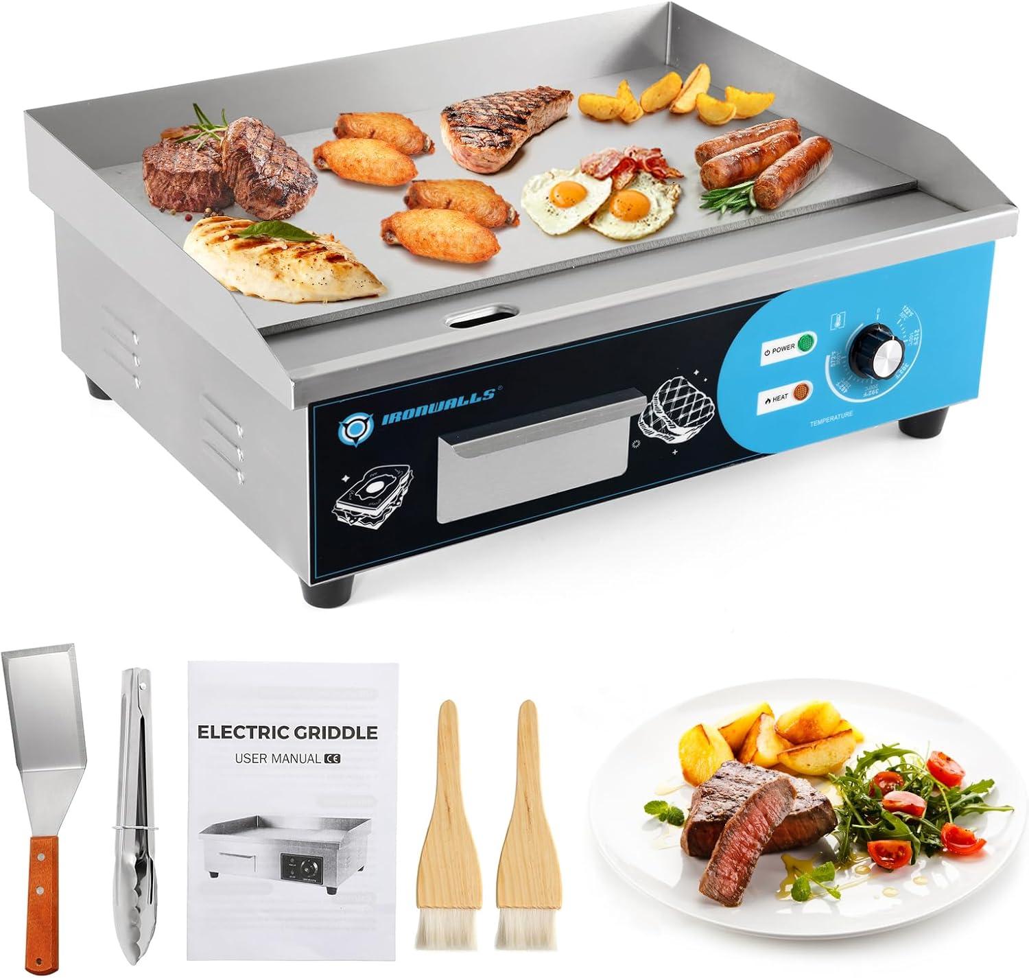 Commercial Electric Grill Showdown: Versus IRONWALLS’ 3000W, Surprising Nonstick Insights