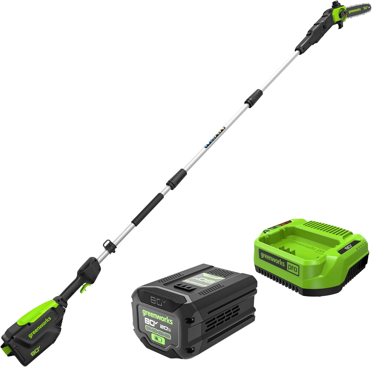 Greenworks Polesaw Versus 2.0Ah: Buzzing Power Tested For pruning... shocks!
