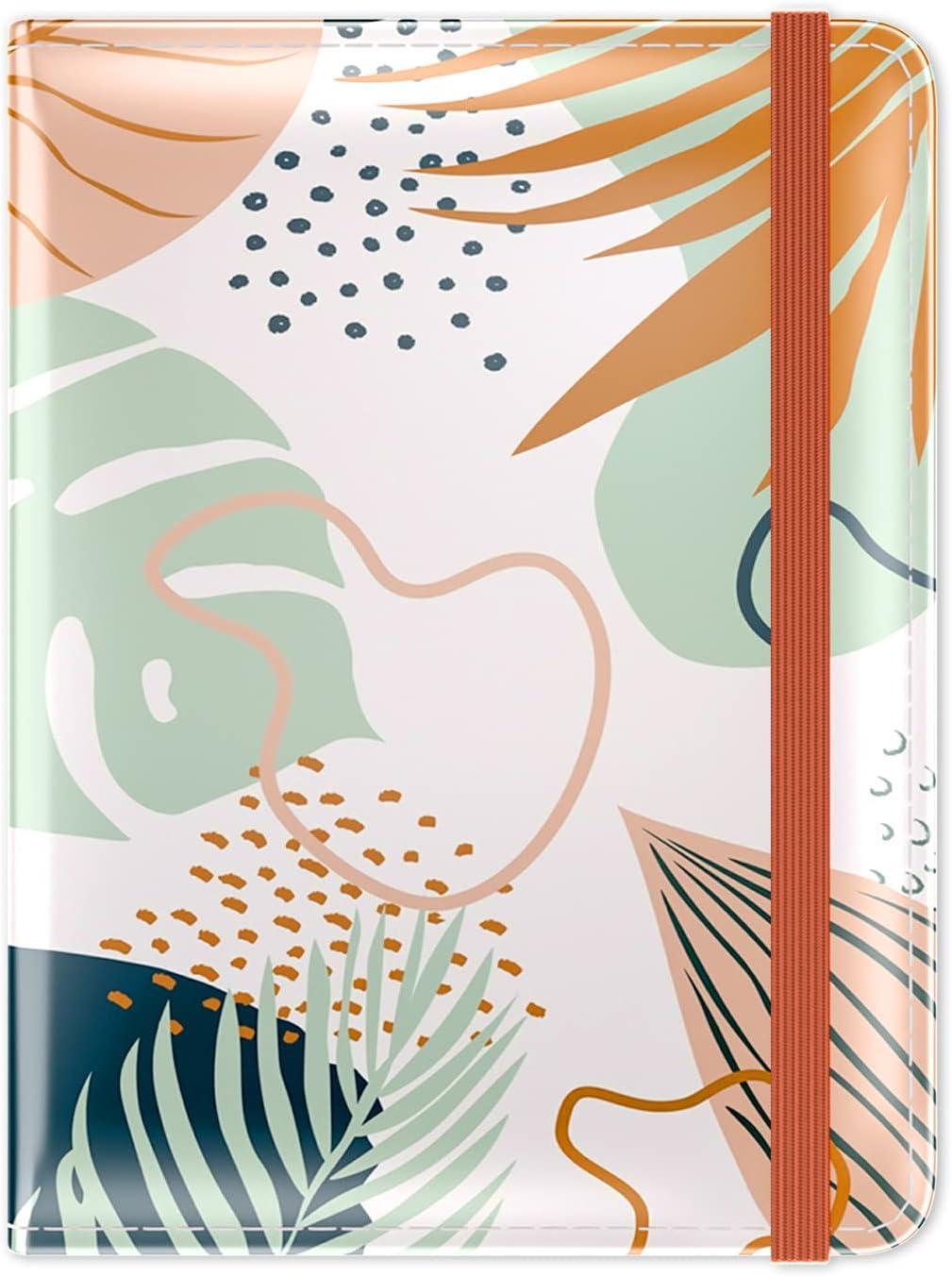 Slim Leather Passport Holder: RFID Tested, Green Leaves, Boho Style: Fit for Travelers Who Care About Style and Security... Versus the Competition