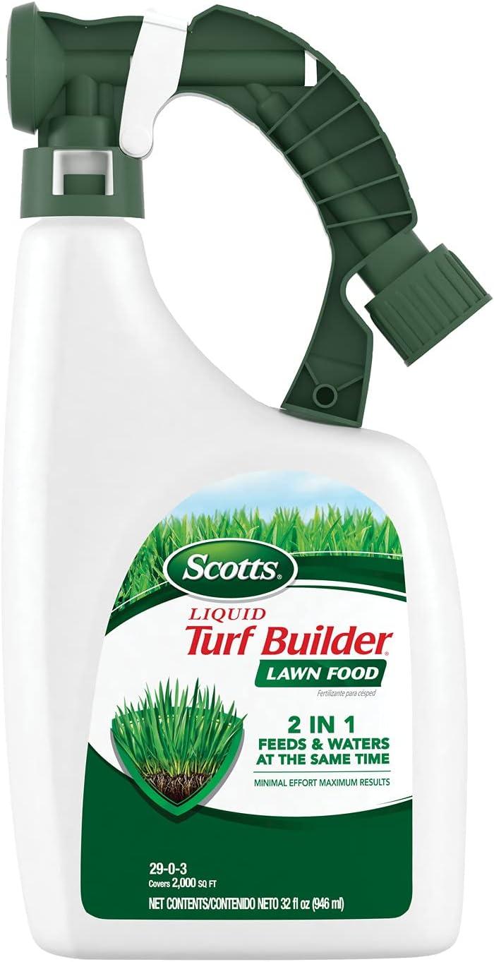 Tested: Scotts' 32 Fl Oz Feeds/Waters vs. ???. Eco Blend-Spring Lawn Fertilizer Efficiency?