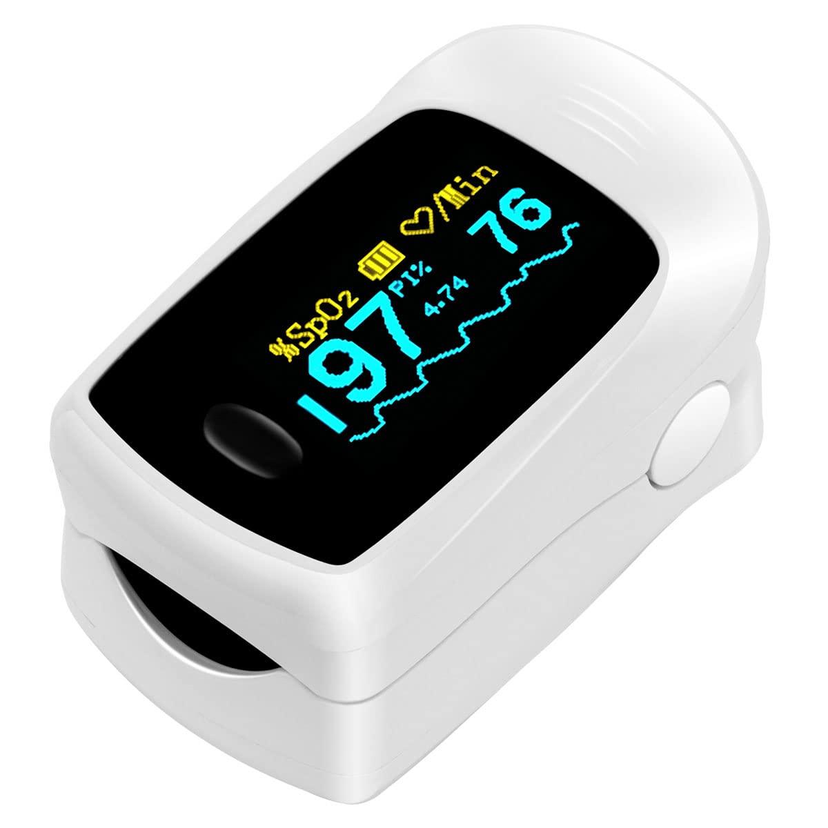 BLT M50 Oximeter Showdown: Finger, Blood Oxygen, & Built-in Batteries (White)