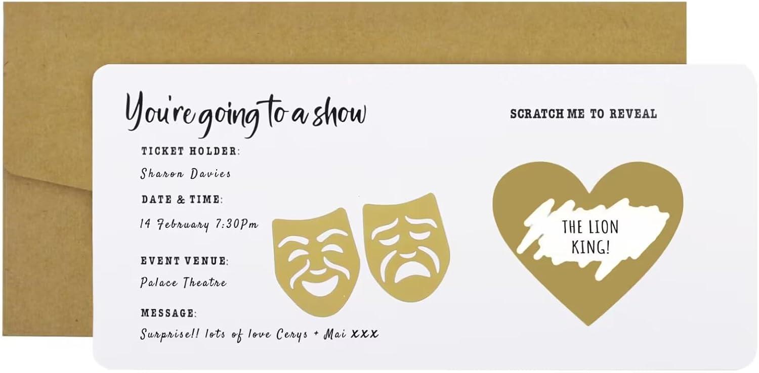 Showdown: Personalised, Scratch, Reveal & Keepsake Theatre Tickets (Fake vs. Real?)