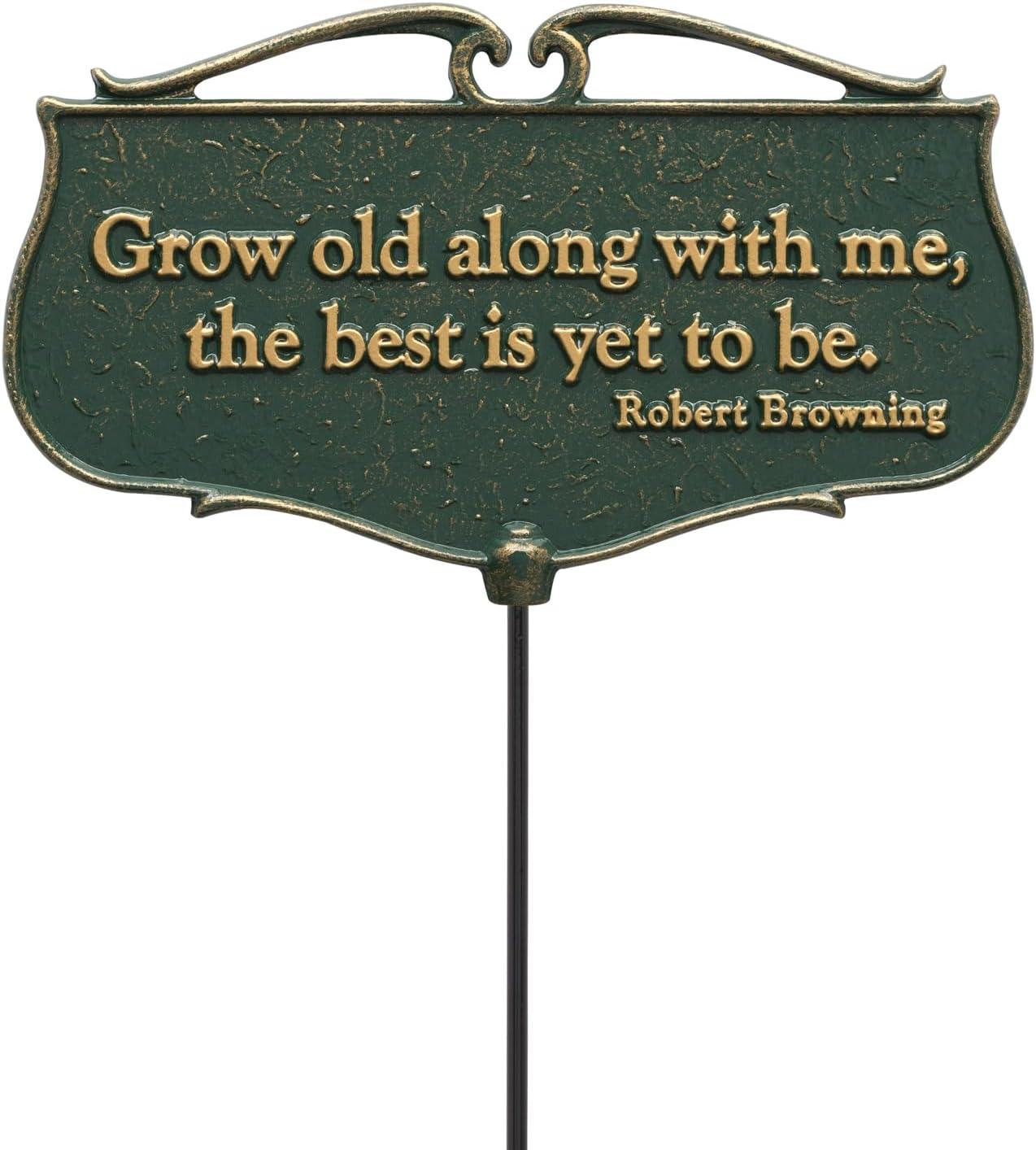 Grow Old Along with Me... Garden Poem Sign vs. Green/Gold Garden Decor: Surprising Tested Nostalgia