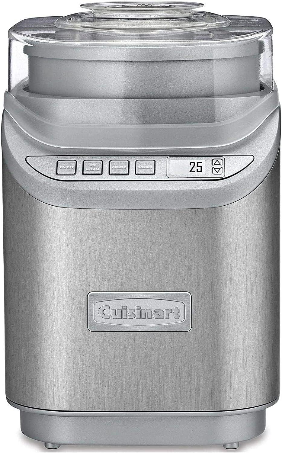 Cuisinart Ice Cream Maker vs LCD Screen [Timer]: 2 Quart & Stainless Steel Tested for Backyard Delights