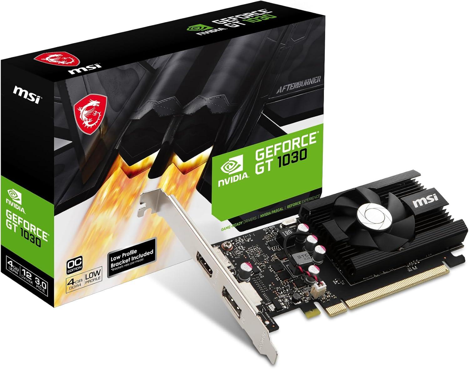 MSI GT 1030 4GB DDR4 vs. 4GD4 LP OC: Budget Graphics Card Showdown