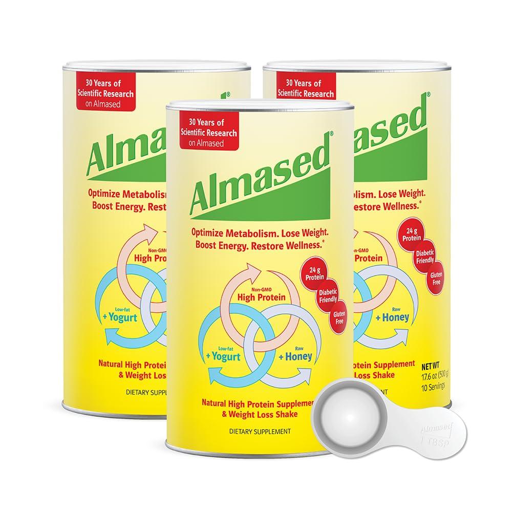 Almased Weight Loss Showdown: 27g Protein, Natural Meal Replacement (Original Flavor)