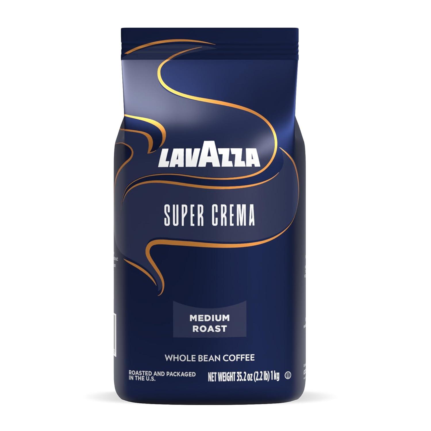 Lavazza Super Crema Showdown: Robusta Blend in 2.2 lb Bag - Tested for Daily Efficiency (Package May Vary)