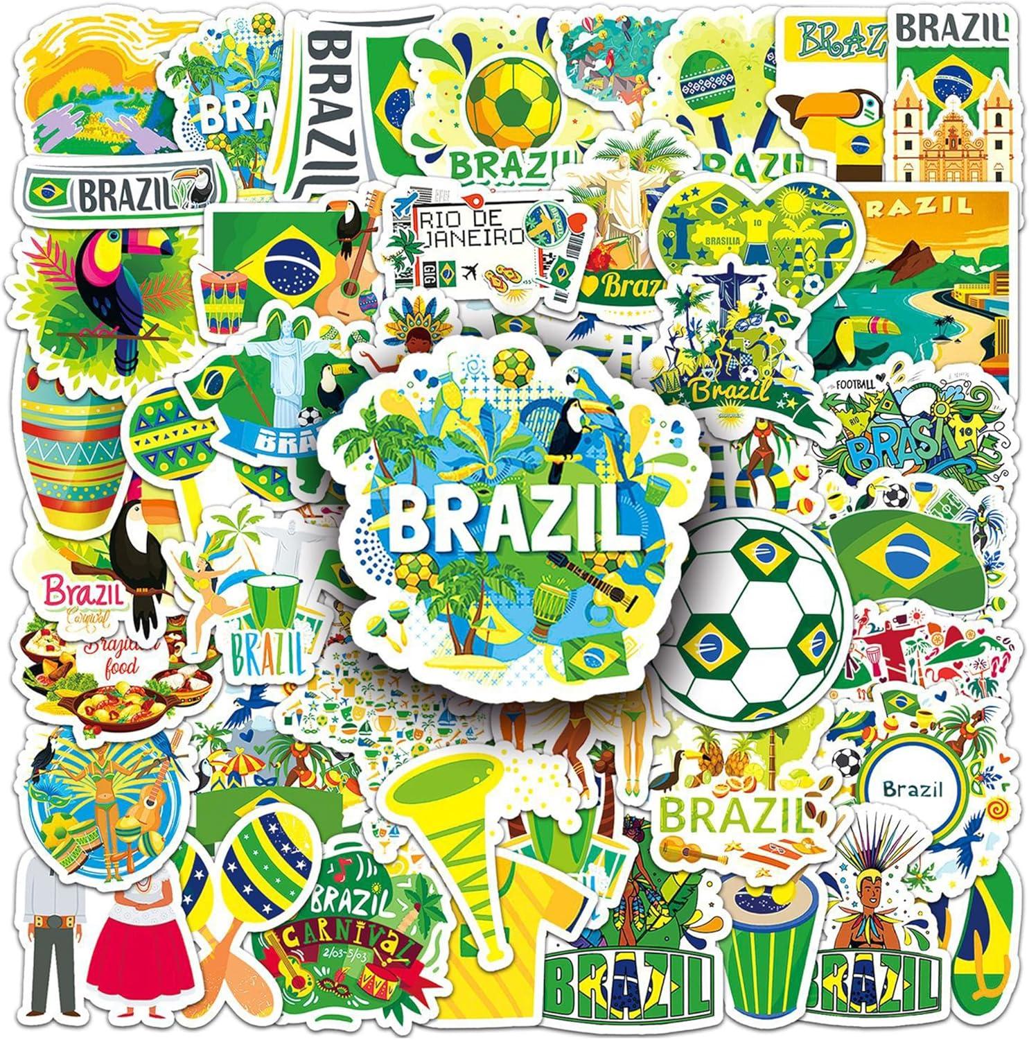 Brazil Stickers vs. Decals: Tested 50PCS, Laptop & Car Uses, Kids' Gift Versatility