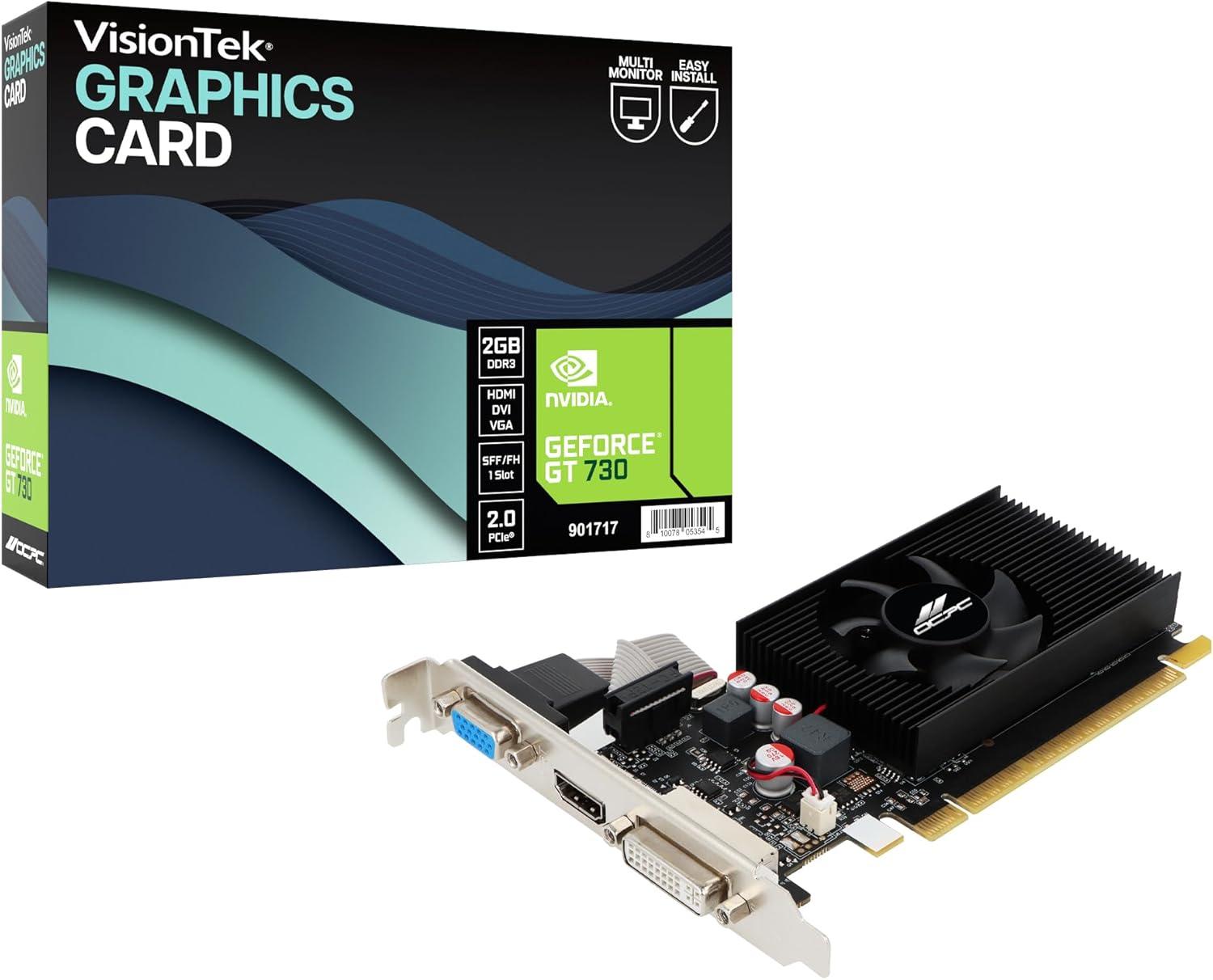VisionTek GT 730 LP 2GB: 4K, Multi-Monitor, & Compact Design - Tested Gaming GPU