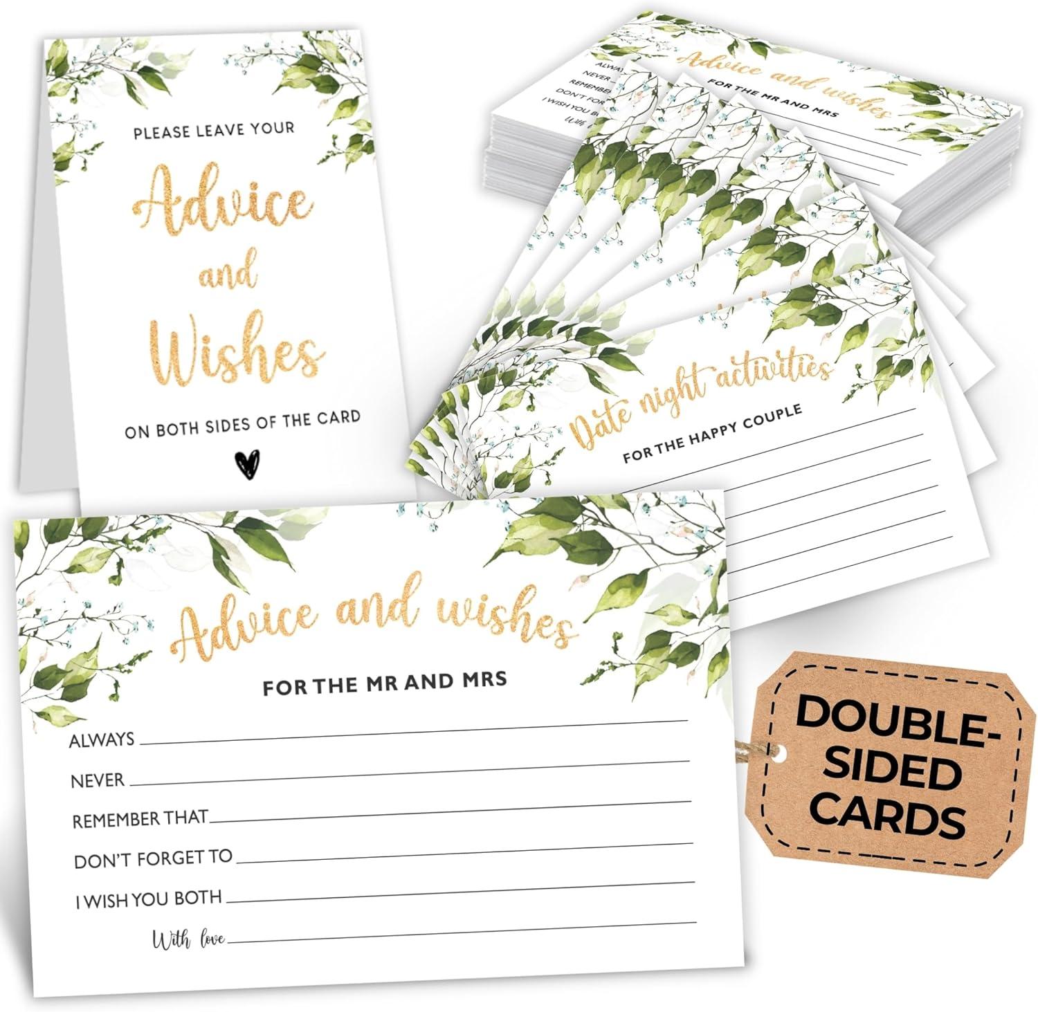 Surprising Insight: 50 Wedding Advice Cards, Mr & Mrs Themes, Games, and Wishes Compared