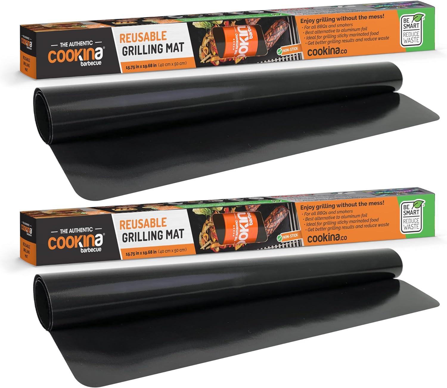 Web BB BBQ Reusable Mat (Pack of 2)-Non-Stick Sheet Tested: Smokers, Gas, Charcoal, Electric