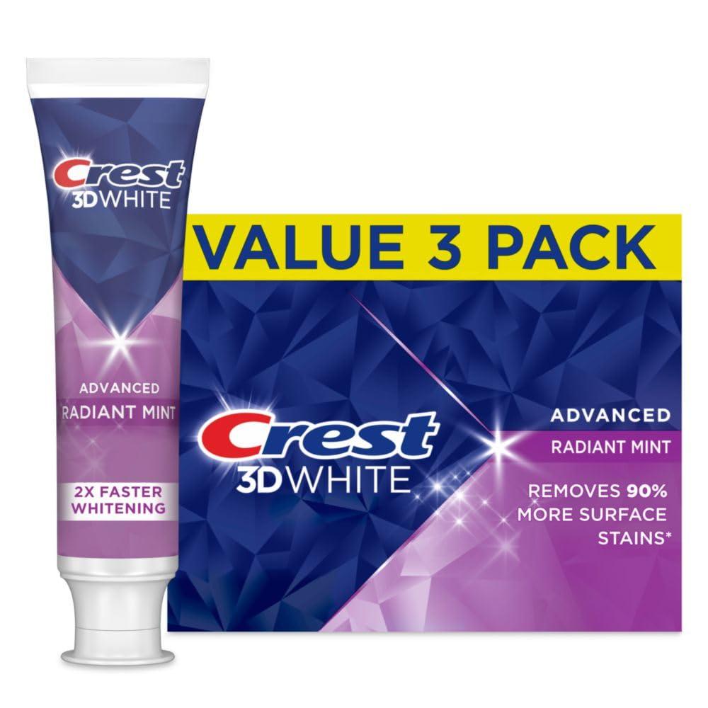 Crest 3D White Advanced Whitening vs Brilliance vs Radiant Mint (Pack of 3): Surprising