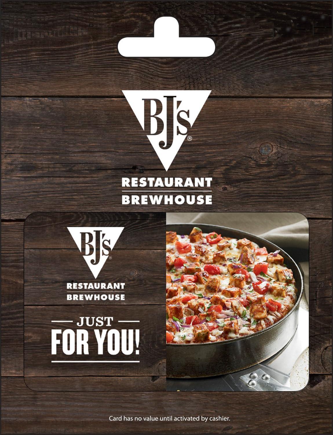 BJ's Restaurant Gift Card Showdown: eGift (Online), No Returns, $25 Value