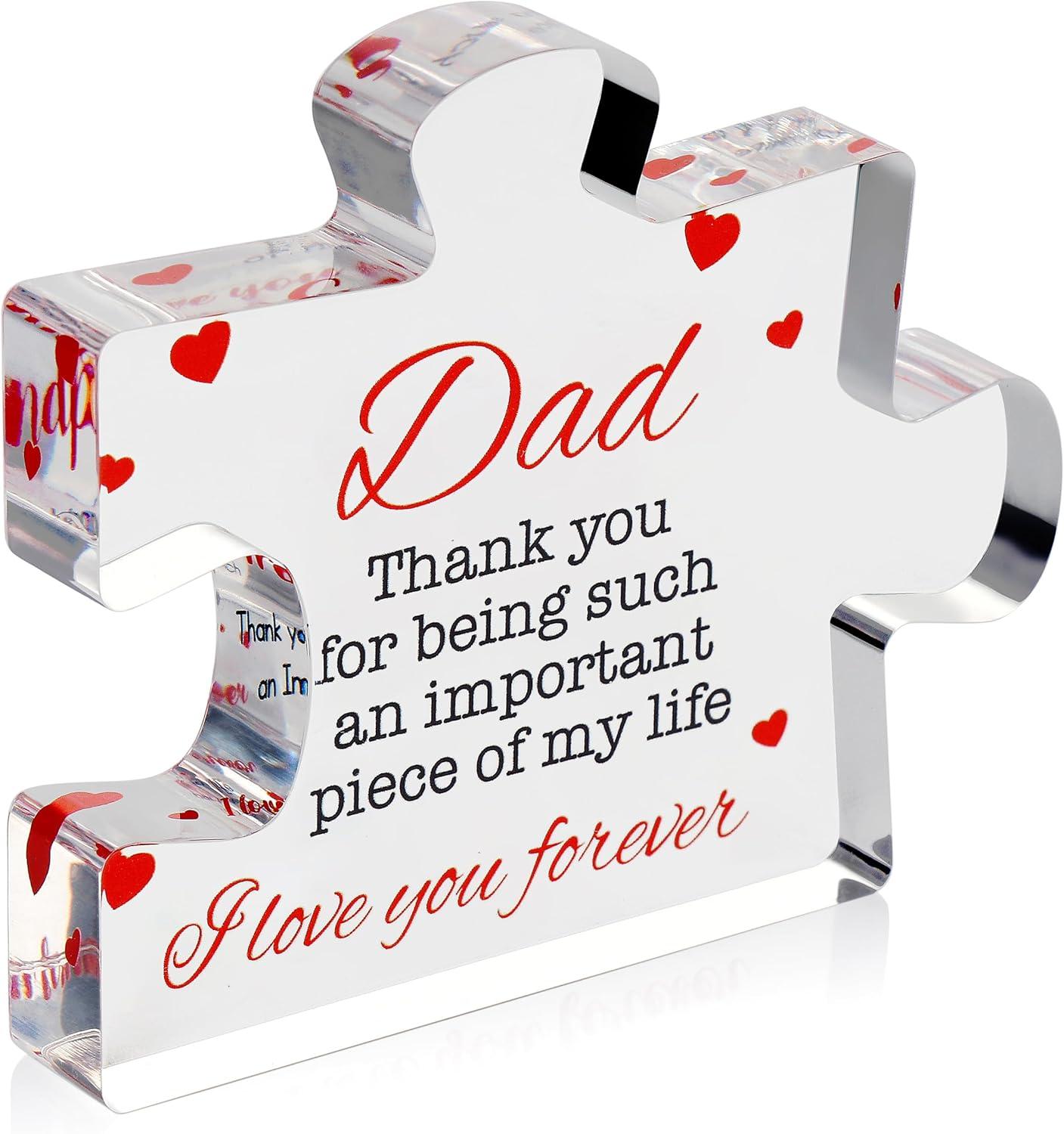 VELenti's Engraved Acrylic Puzzle - Surprise Tested Gift for Dad (3.35 x 2.76)