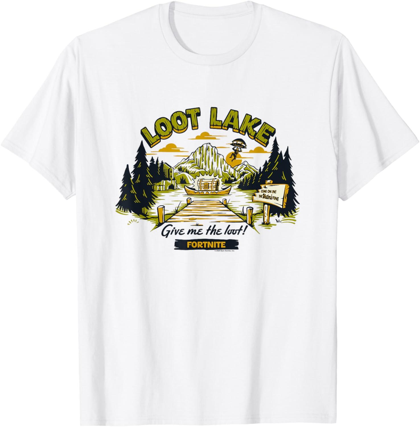 Fortnite Loot Lake T-Shirt Versus Big Chest Poster: Tested for Fandom
