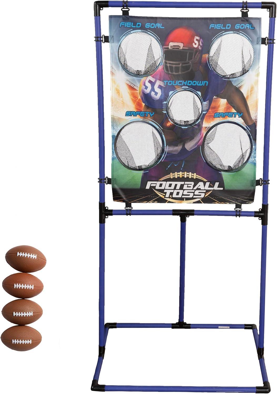 Football Toss vs. Baseball Toss: Lightweight Foam Ball & Silicone Grip Handles for Indoor/Outdoor Fun-Tailgates & Backyard Bash Tested