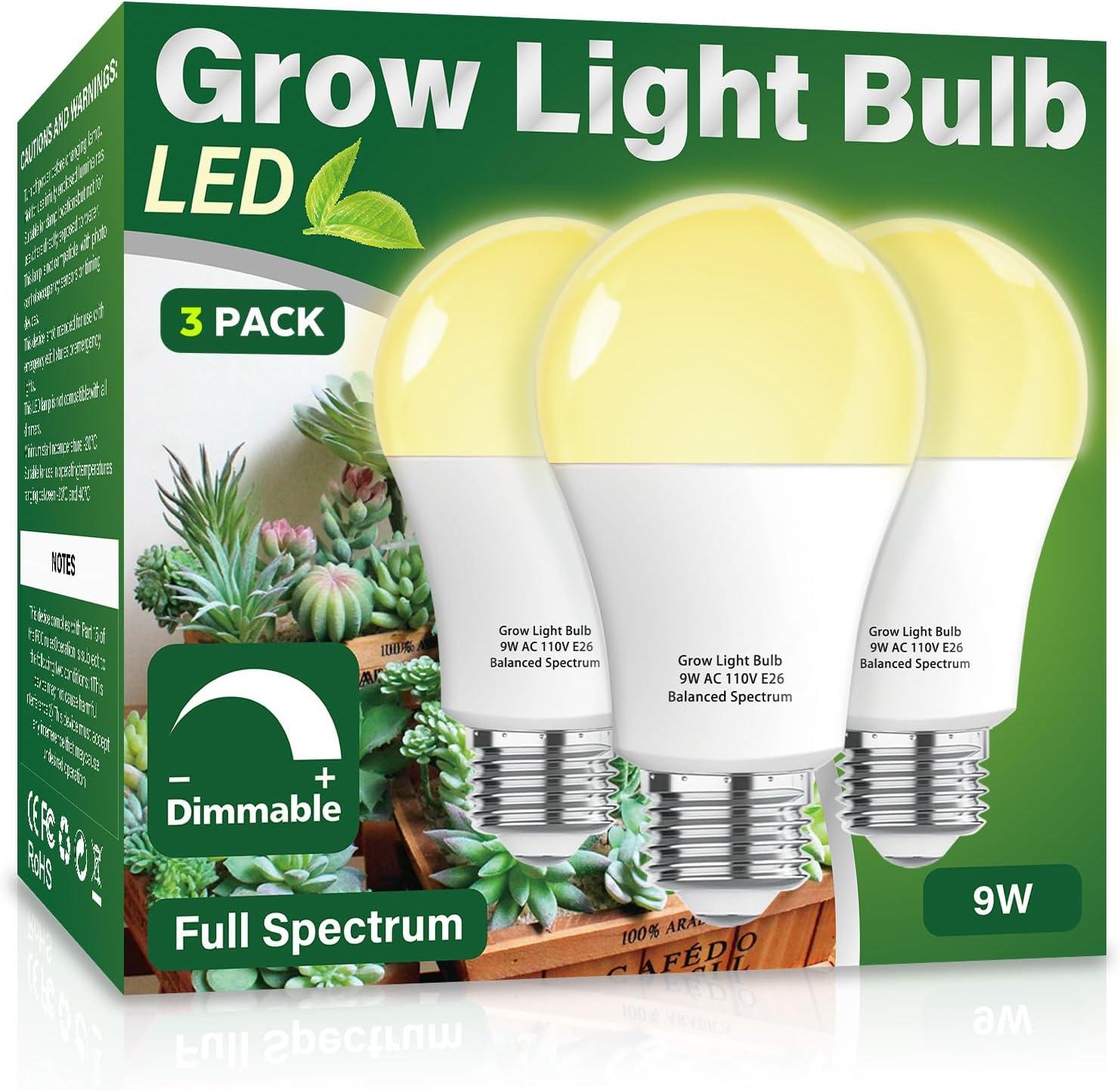 3-Pack Dimmable Grow Light Tested: Surprising 9W Efficiency for Indoor Plants, Flowers, Greenhouses (Indore)