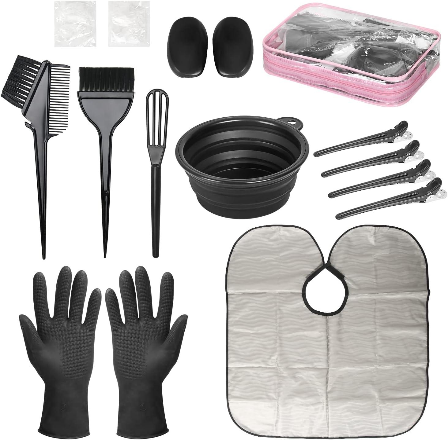 ROOHUA Hair Dye Tools Showdown: Surprising Features (Non-Slip Bowl, Dual Agitator, Ergonomic Brush, Hypoallergenic Ear Cover, Secure Hairpin, Breathable Cape)