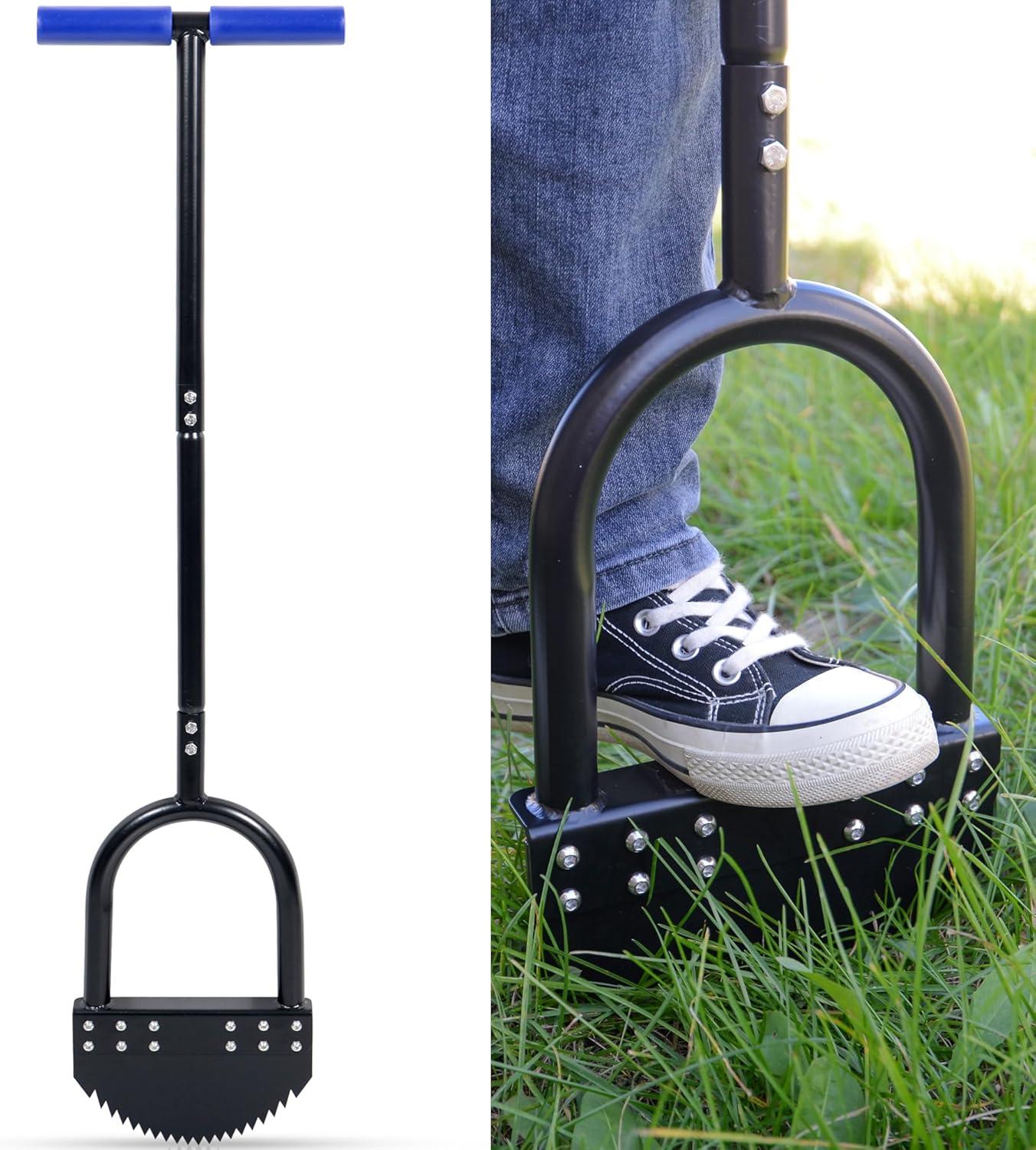 41in Border Edger Tested: Spring Steel Blade & Rustproof Manganese for Garden Maintenance