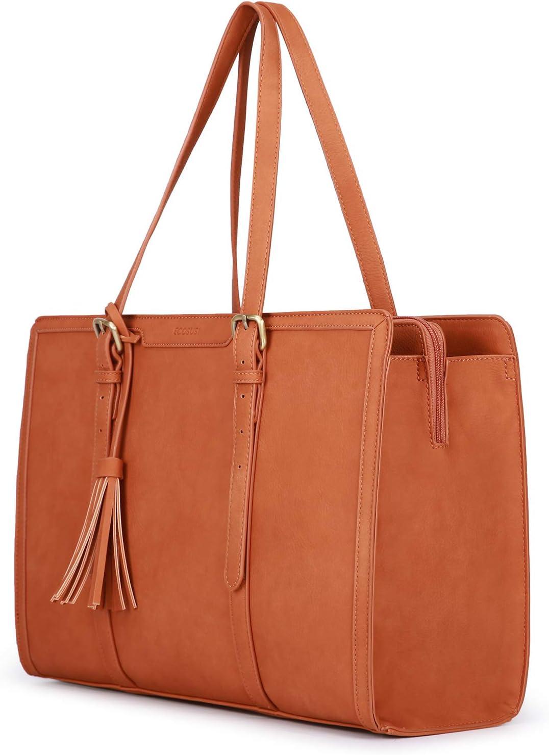 ECOSUSI Laptop Bag Tested: 3-Layer Compartments & PU Leather - 2023 Work From Home Showdown!