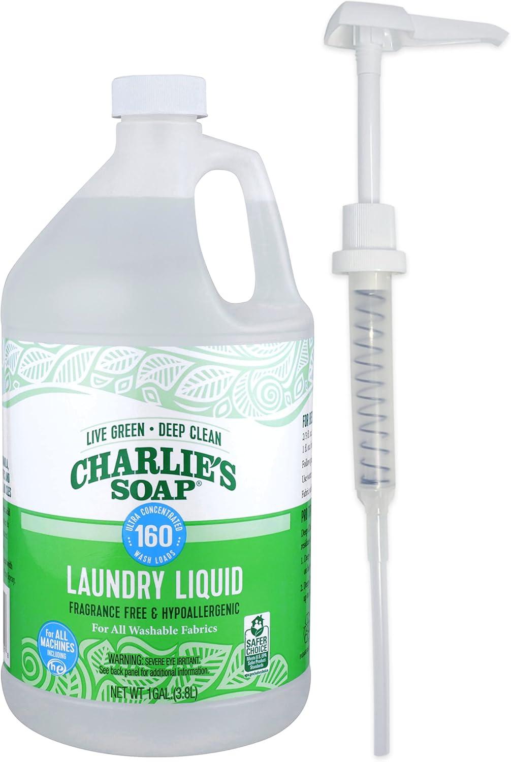 Charlie's Soap HE Detergent: Pump & Hypoallergenic Tested - 2024 Sensitive Skin Showdown
