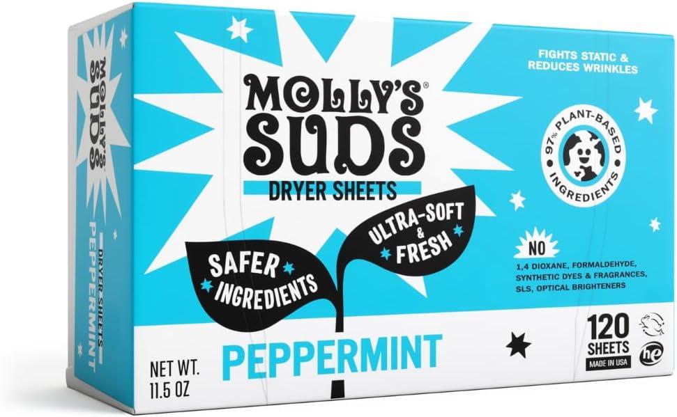 Molly's Suds vs. Plastic Sheets: Tested for Sensitive Skin & Plant-Based Static Reducer