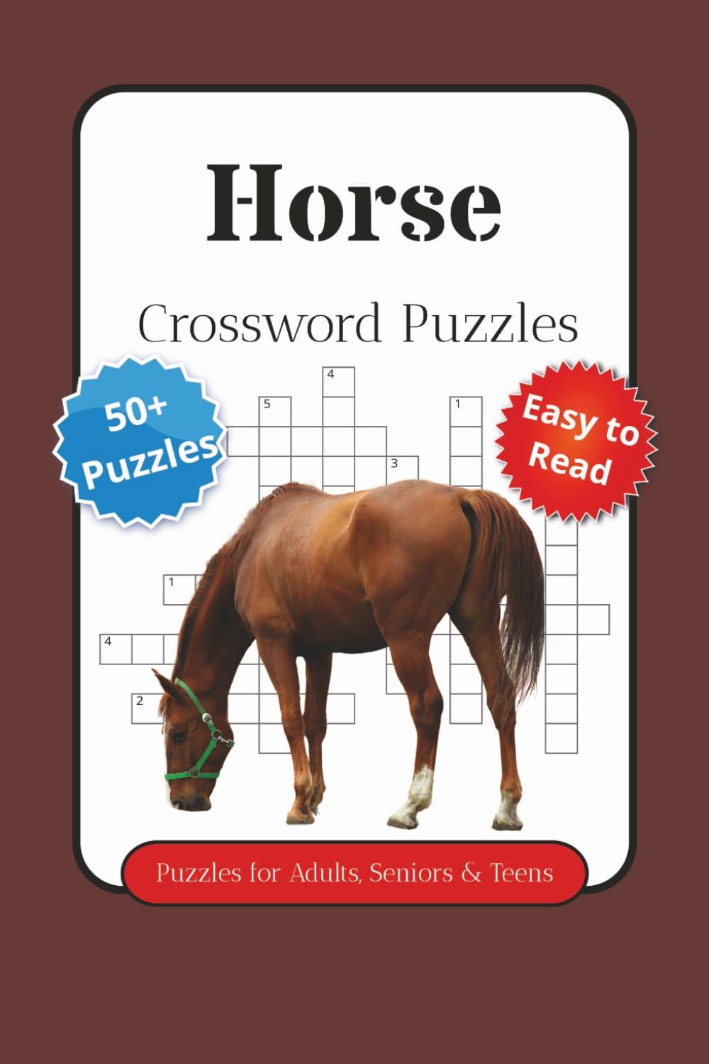 Horse-Themed Crossword Puzzle Book: Tested Stress Relief