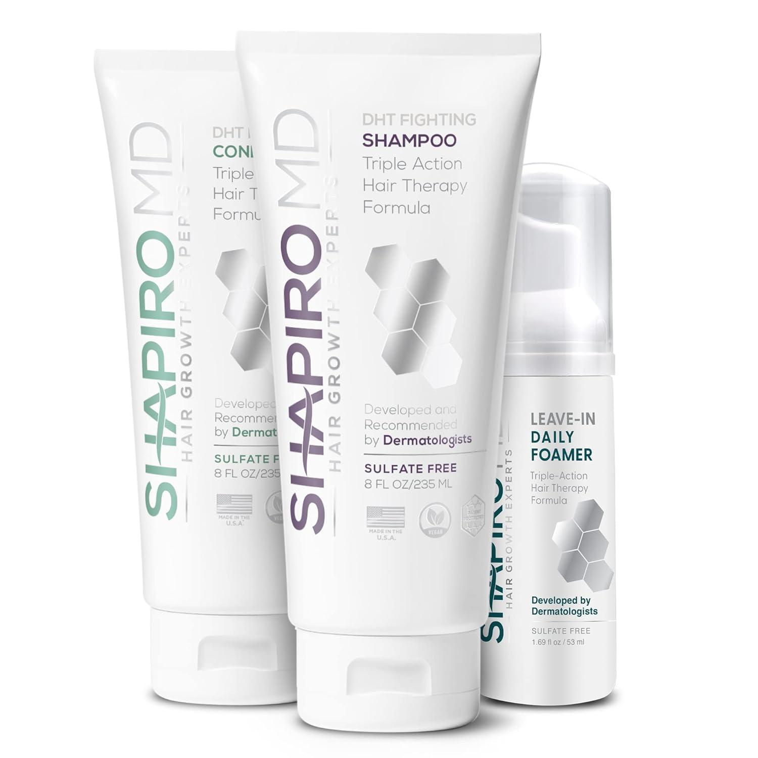 Shapiro MD Hair Kit vs. Competitors: Keratin Shampoo, Argan Conditioner, Daily Foam-Surprising Natural Growth Insight