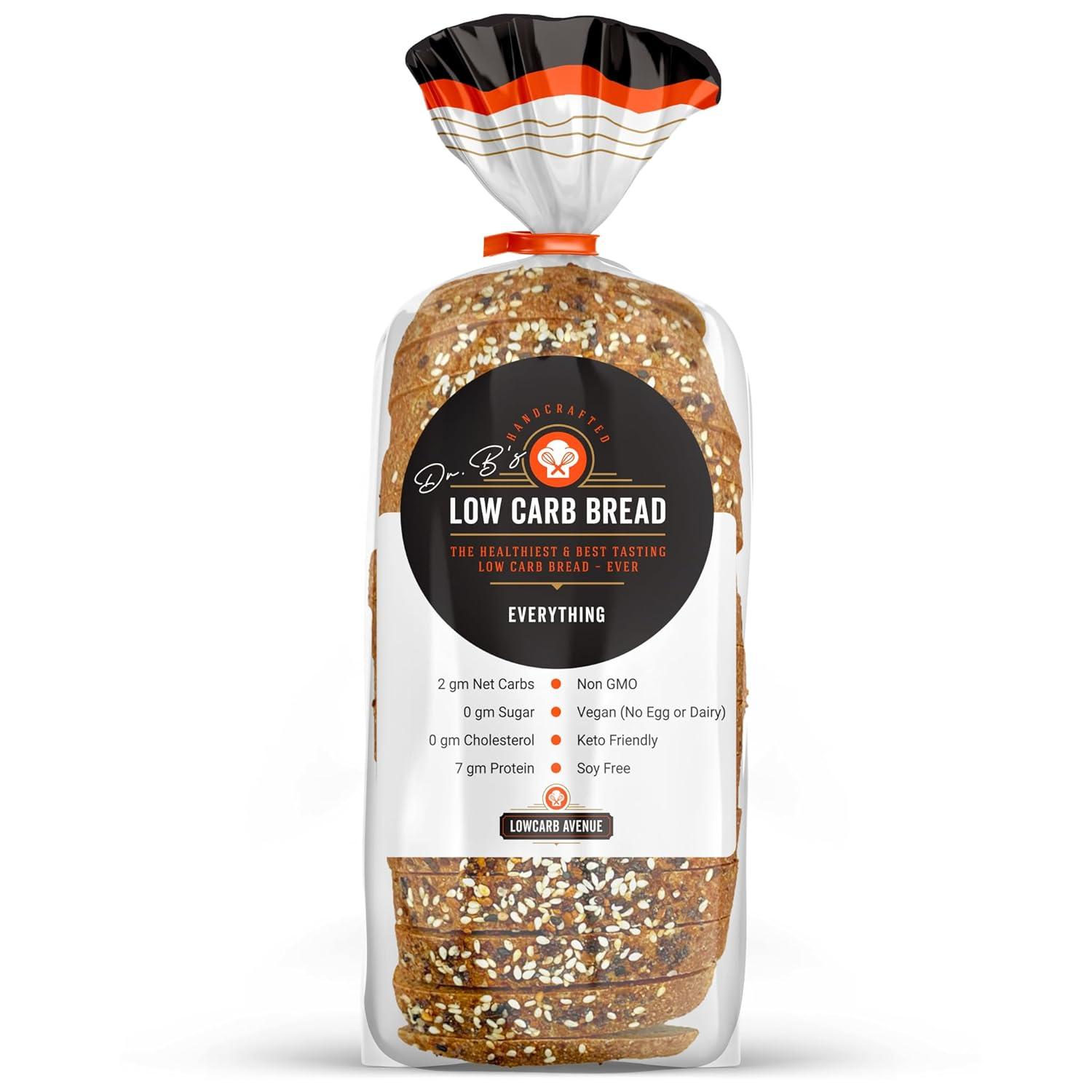Dr. B's Multigrain Bread: 2g Net Carbs, 7g Protein - Surprising Low-Carb Comparison for 2024