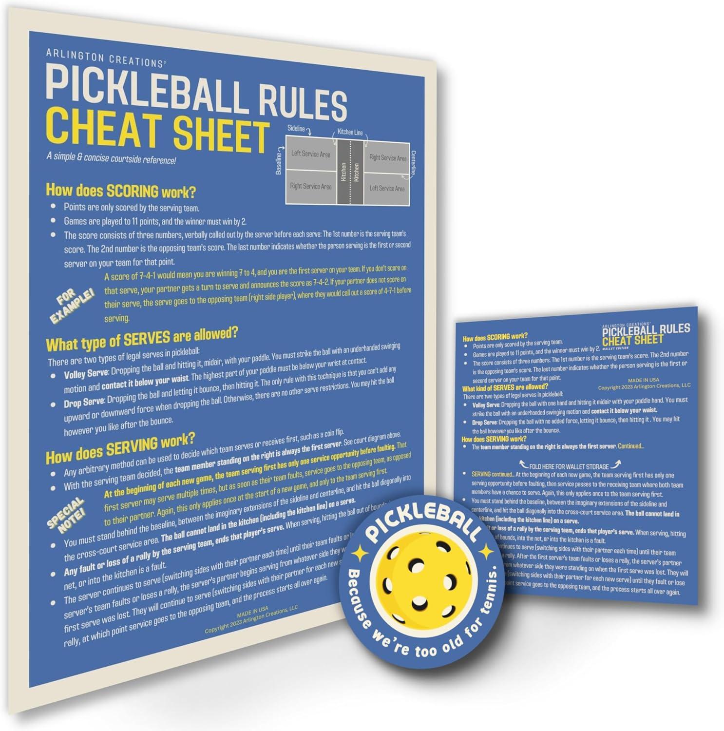 Pickleball Rules Showdown: Wallet Size & Sticker Tested, USA-Made