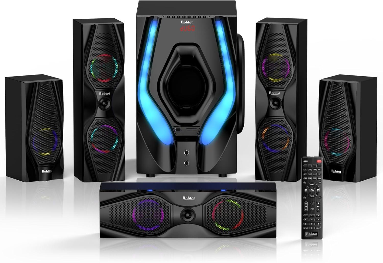 Bobtot Surround Sound Showdown: 1200W Power vs. 10'' Subwoofer for Immersive Bass