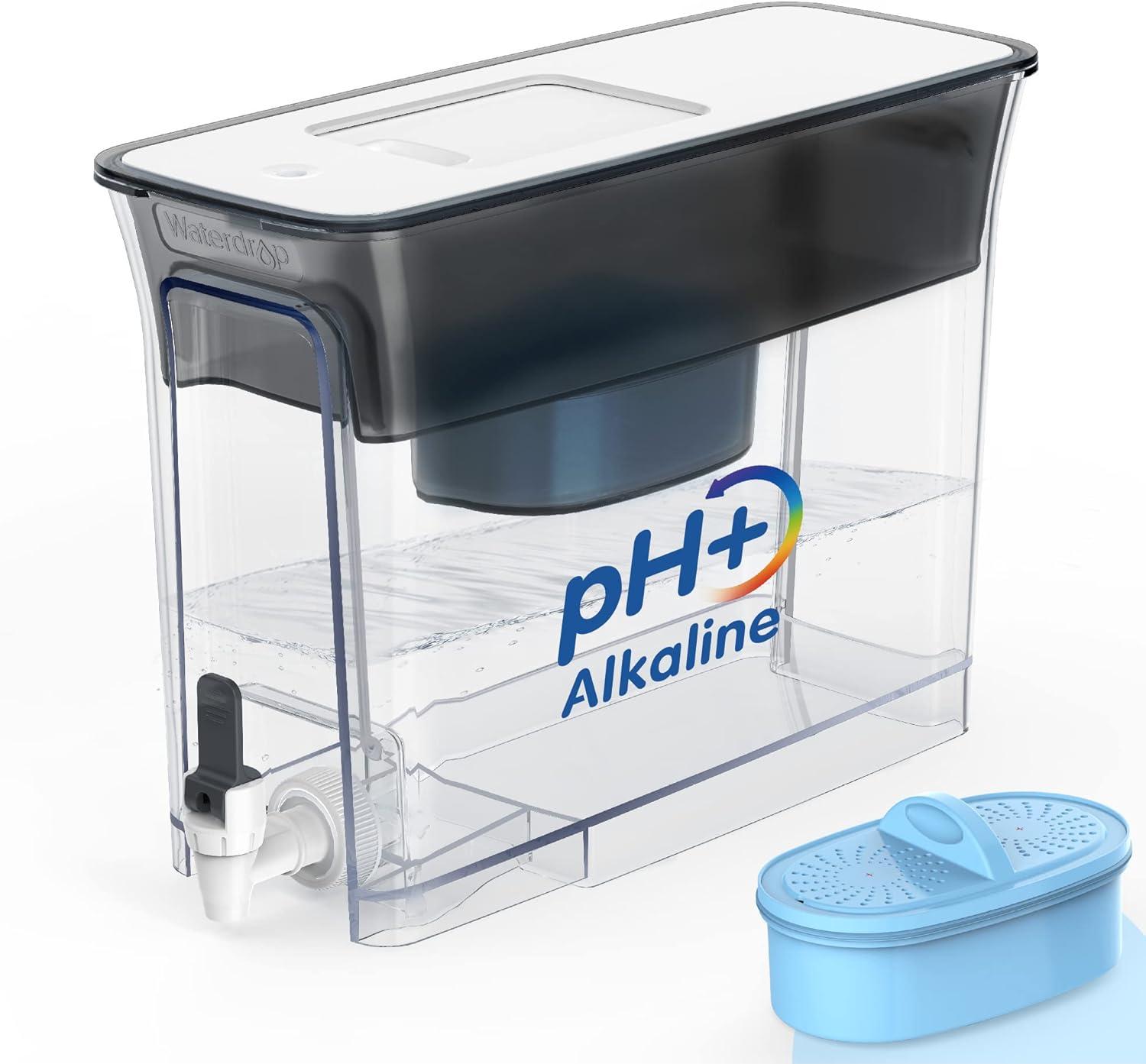 Waterdrop Slim Alkaline Water Filter... (pH 9.5) vs 100-Gallon BPA-Free? 35-Cup Tested Hydration!