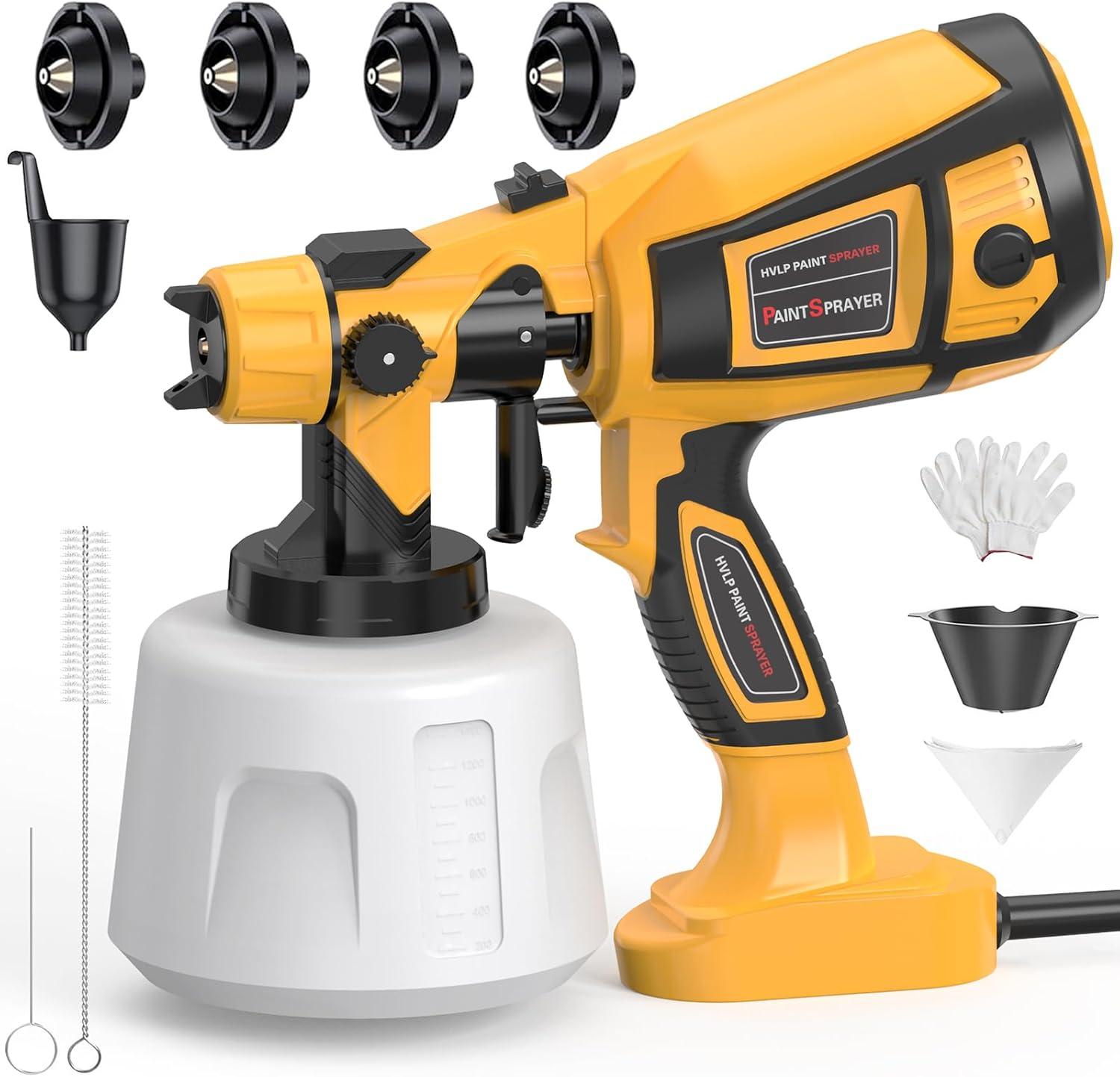 1000W Power & 1400ML Container... Versus Spray Patterns, Knob, and Cleaning Ease for Home Painting