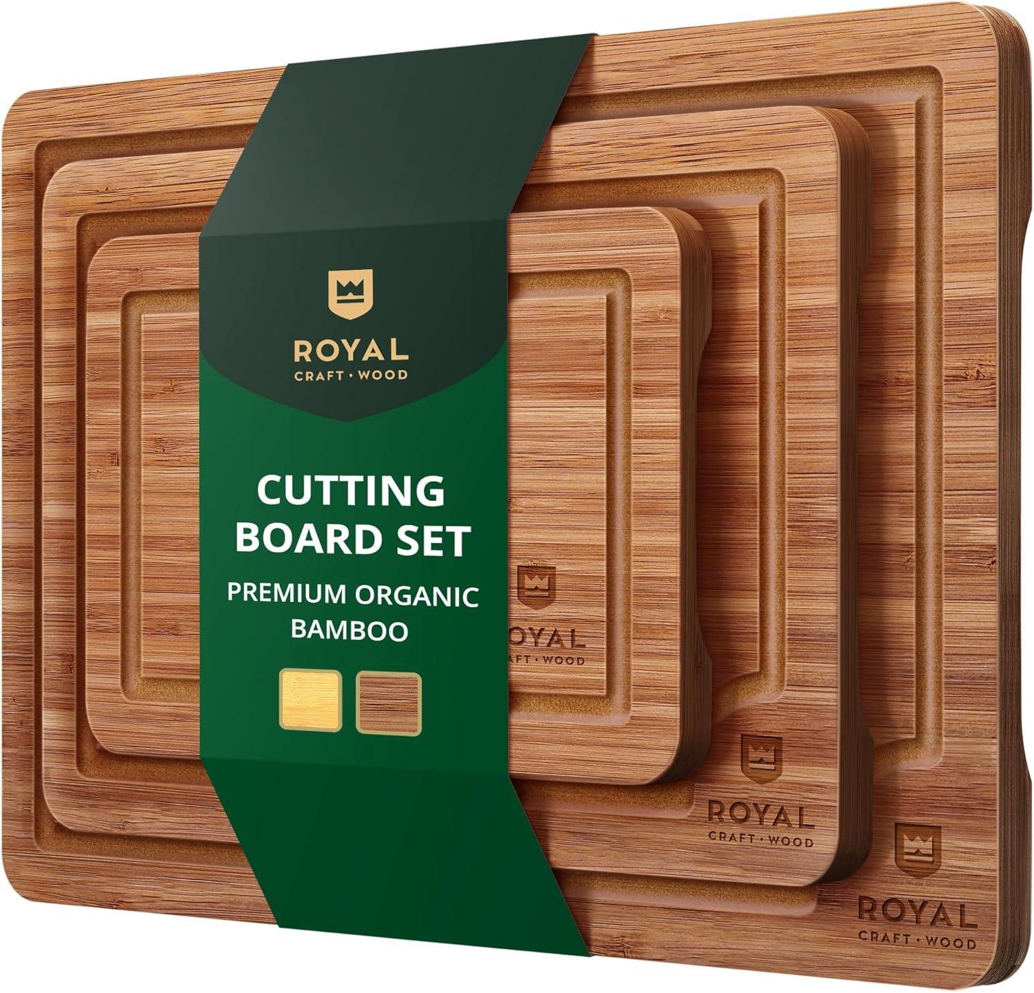 Surprising Durability: Bamboo Cutting Boards - No Mess, 1-Year Warranty, Knife-Safe