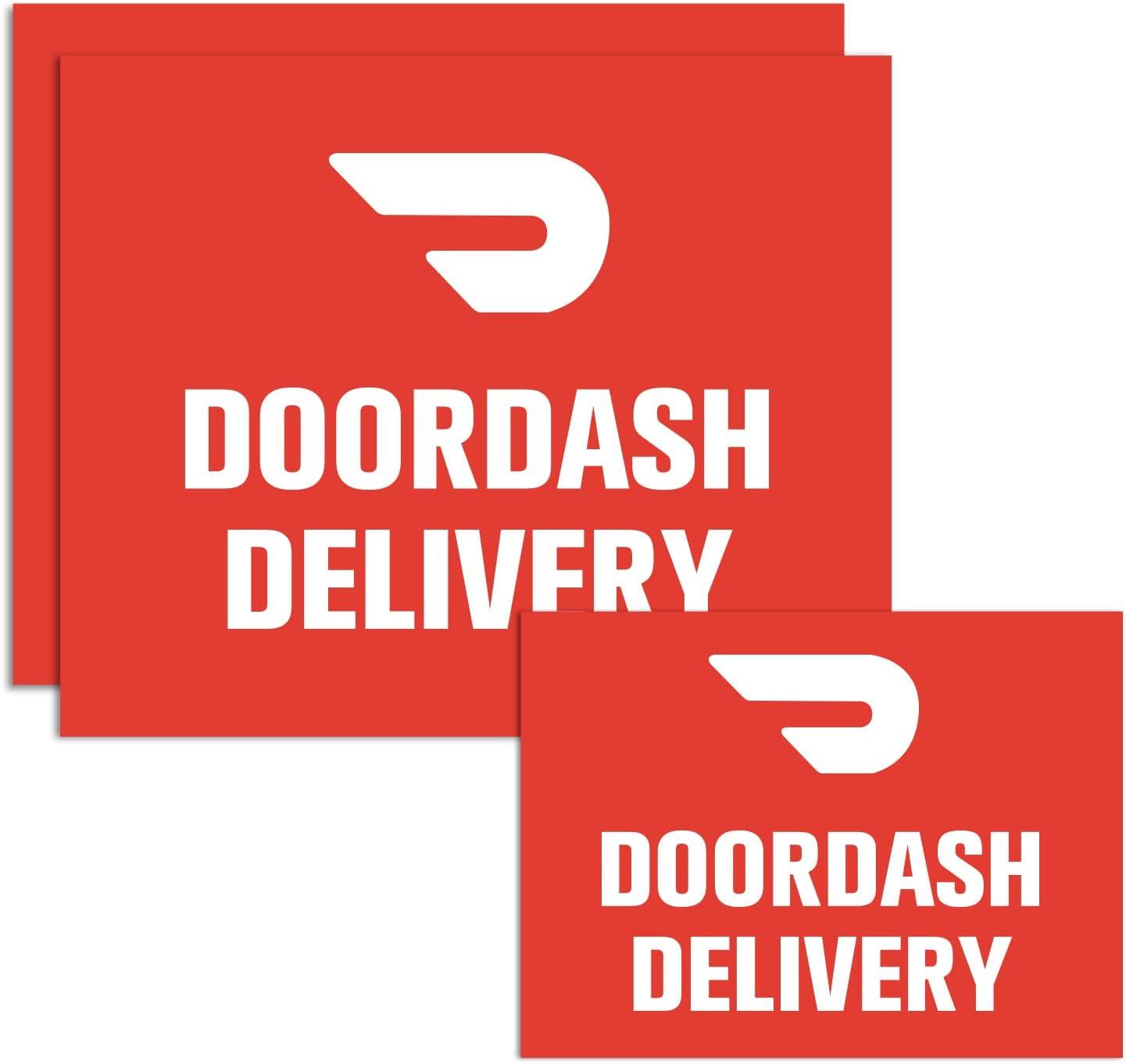 DoorDash Car Signs: Double-Sided, Tested 100mph Wind, Heavy-Duty (Made in USA) - Visibility Showdown