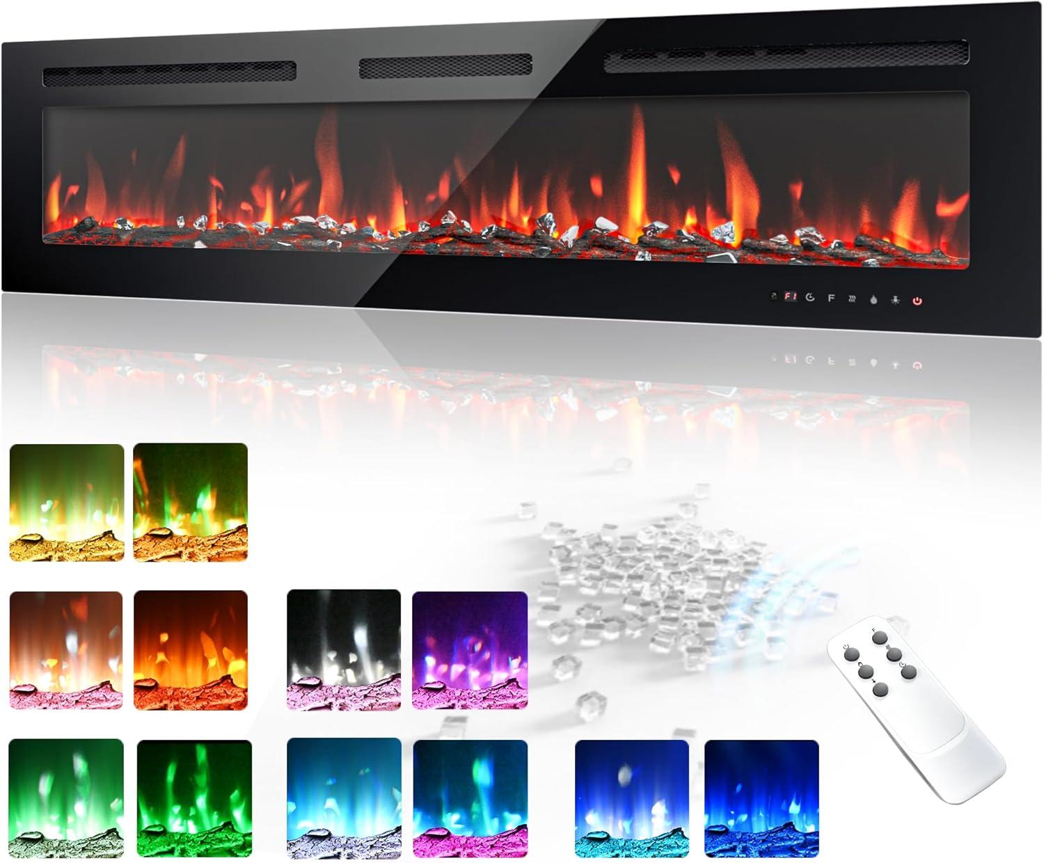 Best EUHOMY Electric Fireplace Review - Top Recessed Model