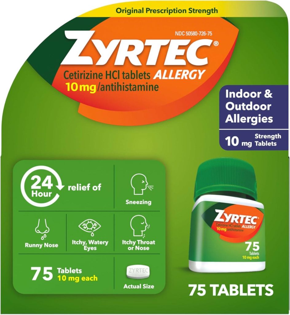 Best Allergy Medicine – Zyrtec 24 Hour Relief Tablets Review