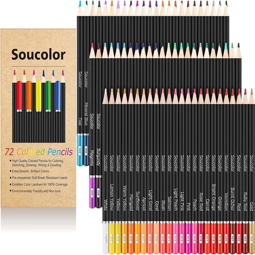 Best Art Supplies – Soucolor 72-Color Colored Pencils Review