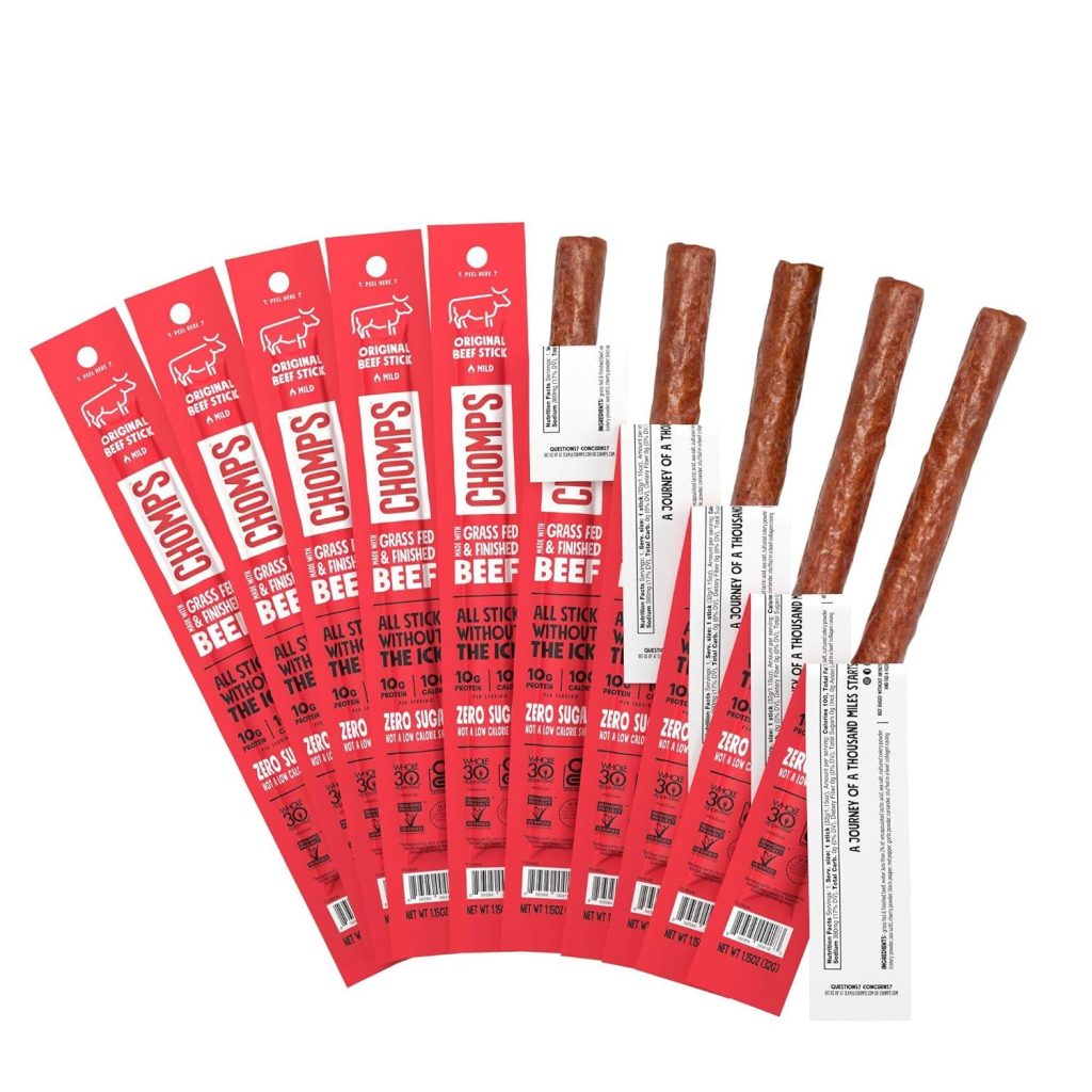 Best Beef Jerky – Chomps Grass-Fed Original Snack Sticks Review