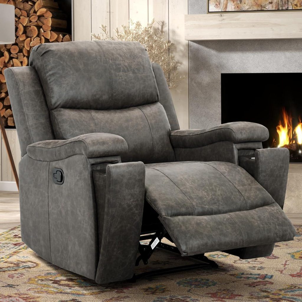 Best Recliner Chair – CANMOV Leather Recliner with Cup Holders Review