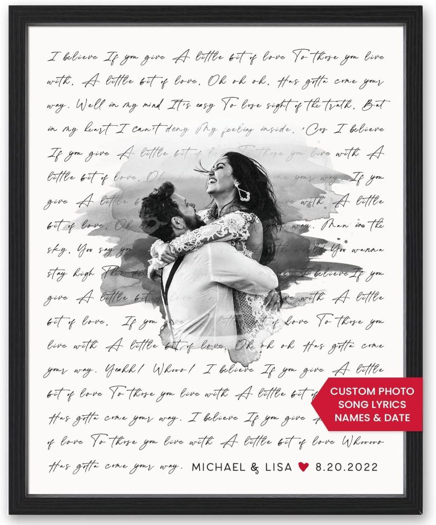 Best Home & Kitchen – Personalized Song Lyrics Wall Art Review